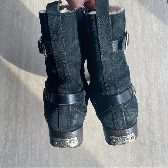 CLOSET CLOSING UGG Endell Suede Moto Harness Lug Boots - Picture 8 of 8